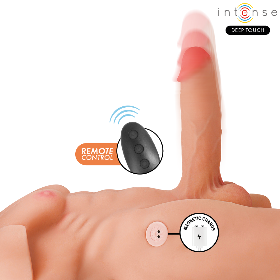 INTENSE DEEP TOUCH - MARTY TORSO CON ANO Y DILDO REALÍSTICO CON EMPUJE Y VIBRACIÓN CONTROL REMOTO 6.2 KG - Imagen 8