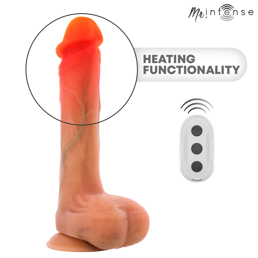 MR INTENSE - BRADLEY DILDO VIBRADOR SILICONA CON EFECTO CALOR Y CONTROL REMOTO 21 CM -Ø- 4.2 CM - Imagen 4