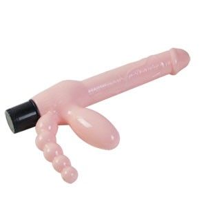 BAILE - ARNÉS SIN CUERDA TPR CON VIBRACIÓN Y ESTIMULACION ANAL 25.4 CM - Imagen 3