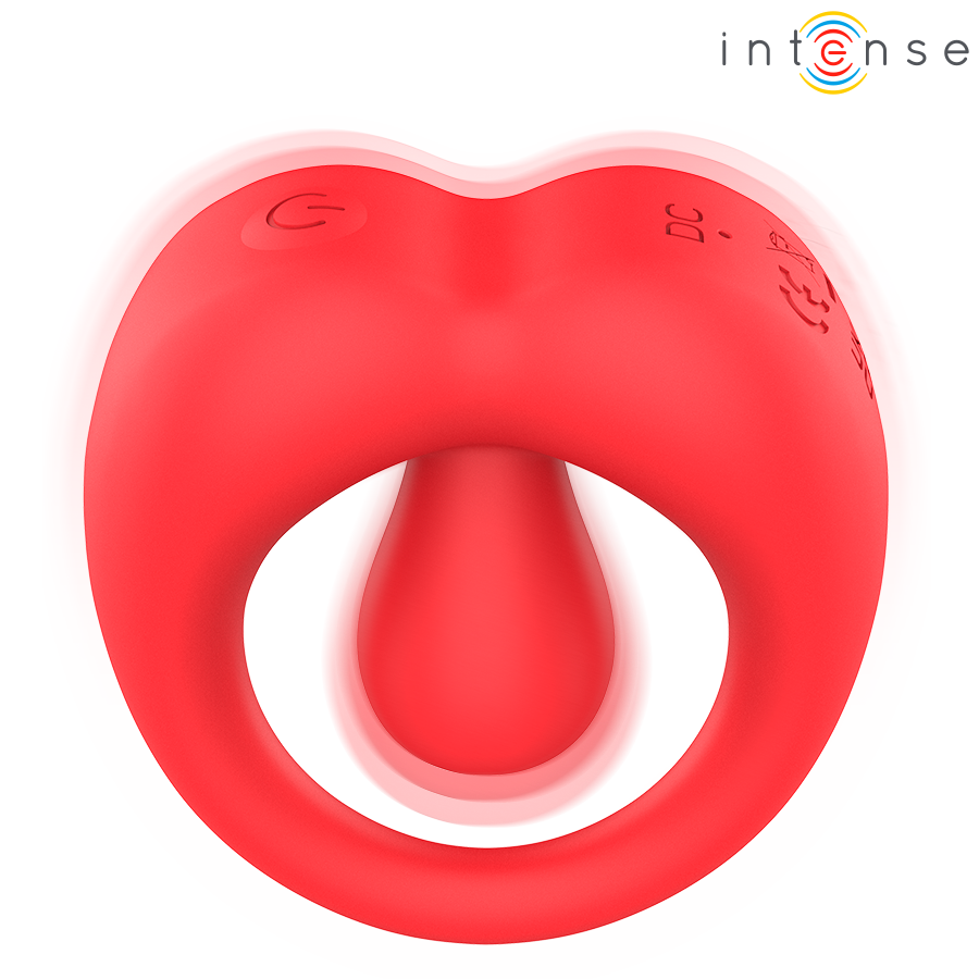 INTENSE - RUSSELL ANILLO VIBRADOR CON ESTIMULACIÓN DE CLÍTORIS ROJO - Imagen 6