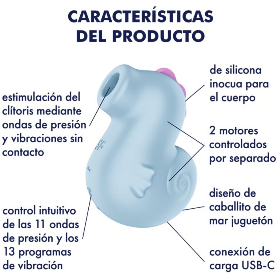 SATISFYER - SEA PONY VIBRADOR & ESTIMULADOR AIR PULSE - Imagen 5