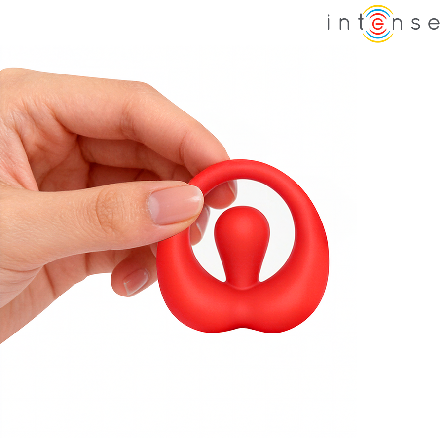INTENSE - RUSSELL ANILLO VIBRADOR CON ESTIMULACIÓN DE CLÍTORIS ROJO - Imagen 4