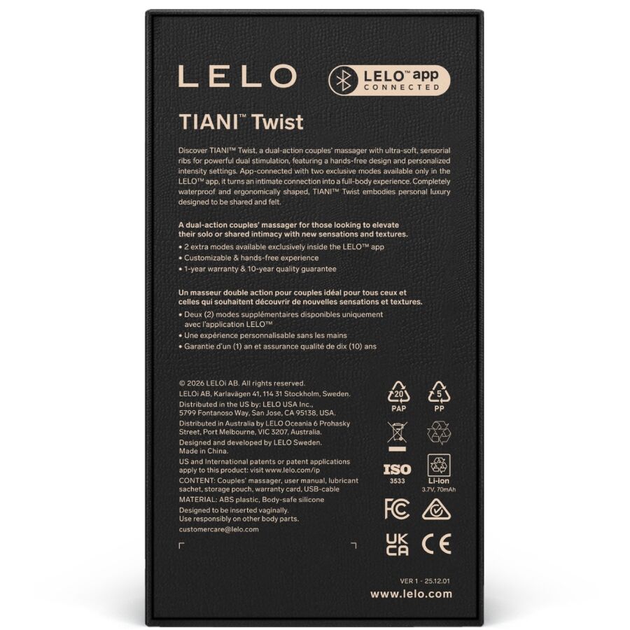 LELO - TIANI TWIST VIBRADOR PARA PAREJAS CELESTE - Imagen 2