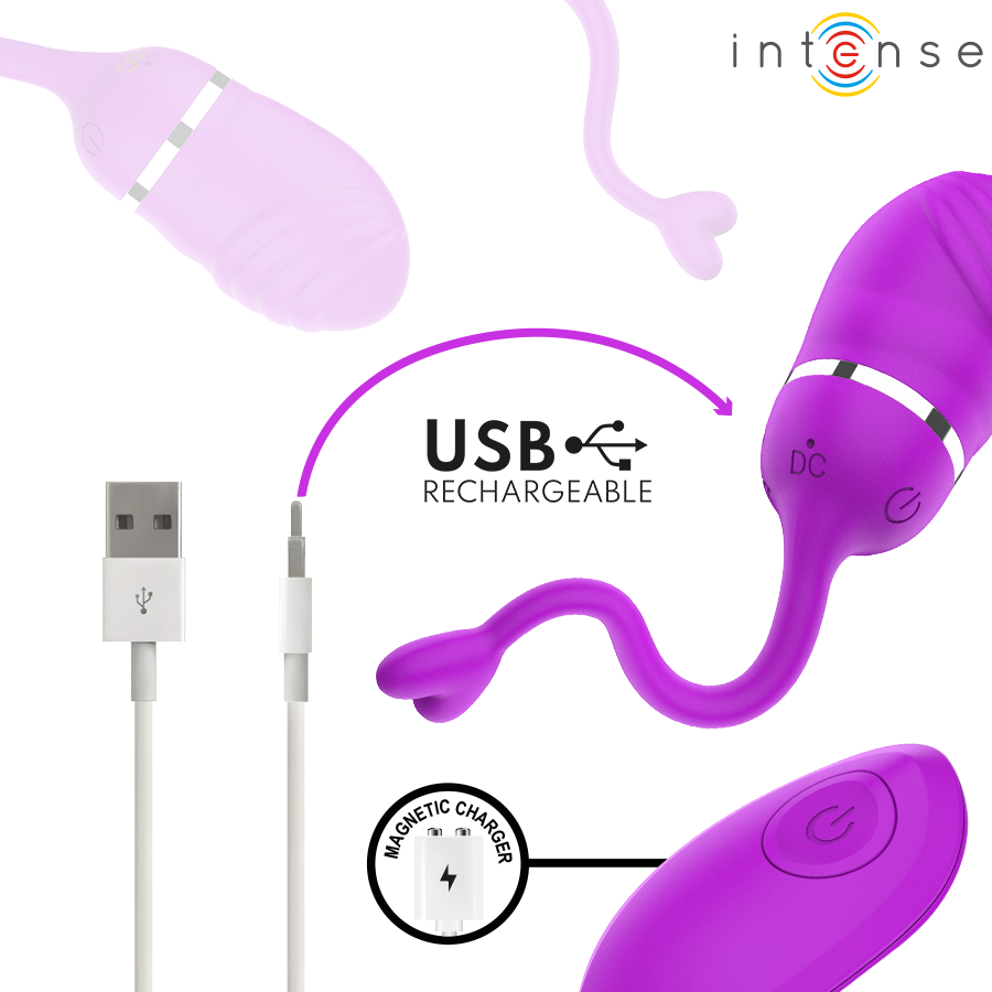 INTENSE - SOOKIE HUEVO VIBRADOR CON CONTROL REMOTO MORADO - Imagen 7