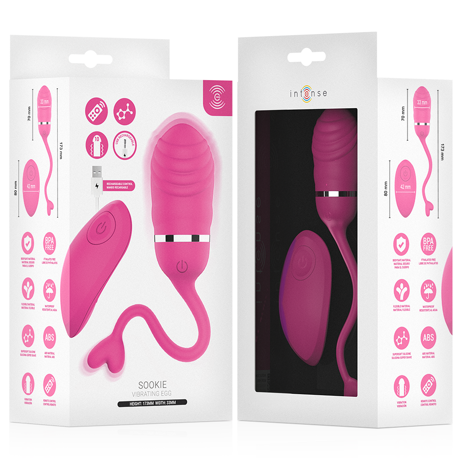 INTENSE - SOOKIE HUEVO VIBRADOR CON CONTROL REMOTO ROSA - Imagen 6