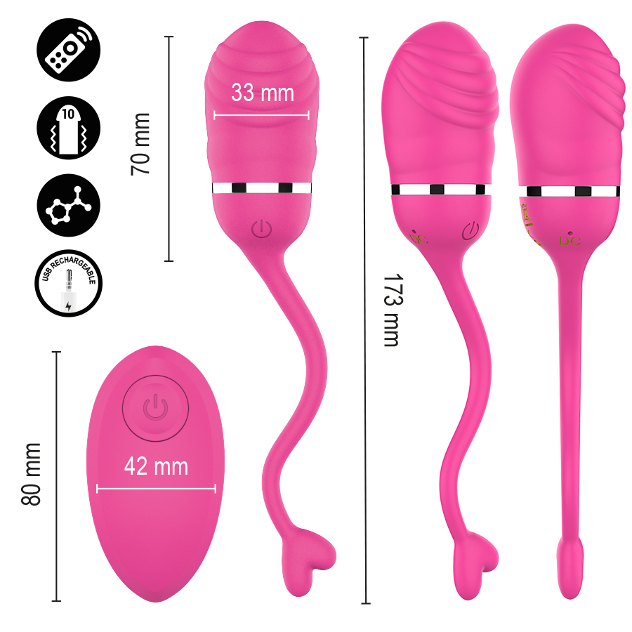 INTENSE - SOOKIE HUEVO VIBRADOR CON CONTROL REMOTO ROSA - Imagen 5