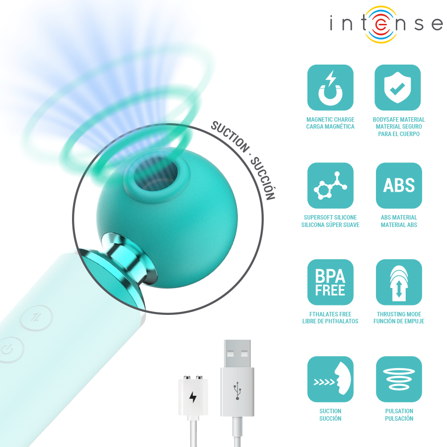 INTENSE - HAMBY ESTIMULADOR MULTIFUNCIÓN CON SUCCIÓN Y VIBRACIÓN - Imagen 5