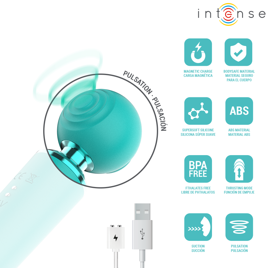 INTENSE - HAMBY ESTIMULADOR MULTIFUNCIÓN CON SUCCIÓN Y VIBRACIÓN - Imagen 8