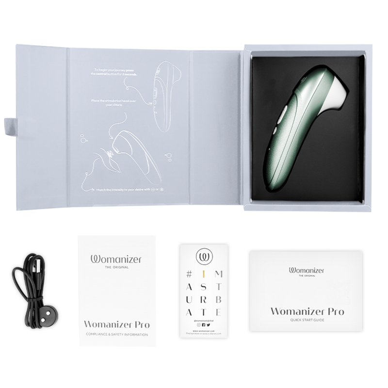WOMANIZER - PRO VIBRANT ESTIMULADOR DE CLÍTORIS VERDE SALVIA - Imagen 7