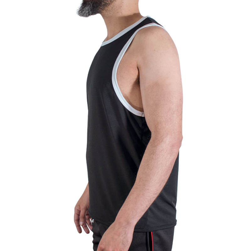 MACHO - CMV004 CAMISETA GYM NEGRA S/M - Imagen 2