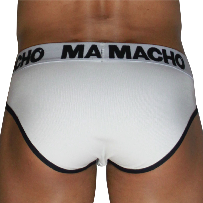 MACHO - MCH006 SLIP CLÁSICO BLANCO + NEGRO S - Imagen 2