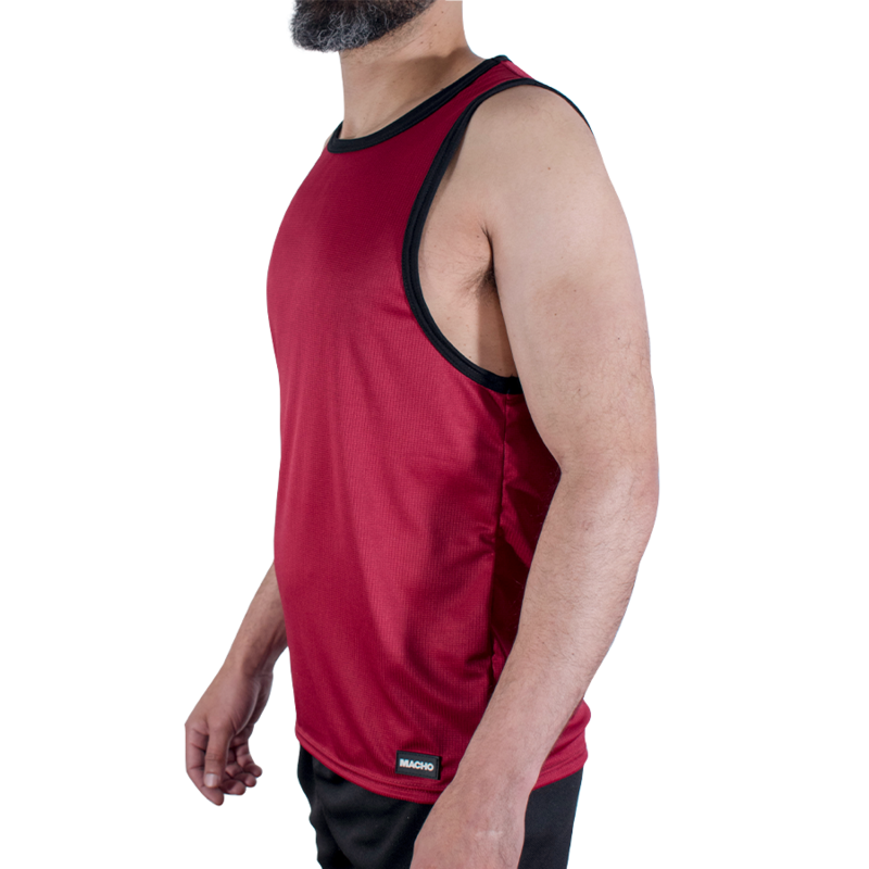 MACHO - CMV003 CAMISETA GYM GRANATE L/XL - Imagen 2