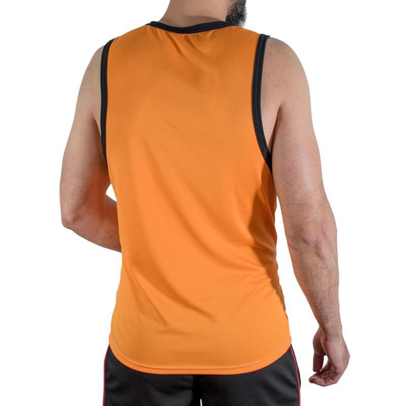 MACHO - CMV005 CAMISETA GYM NARANJA L/XL - Imagen 3