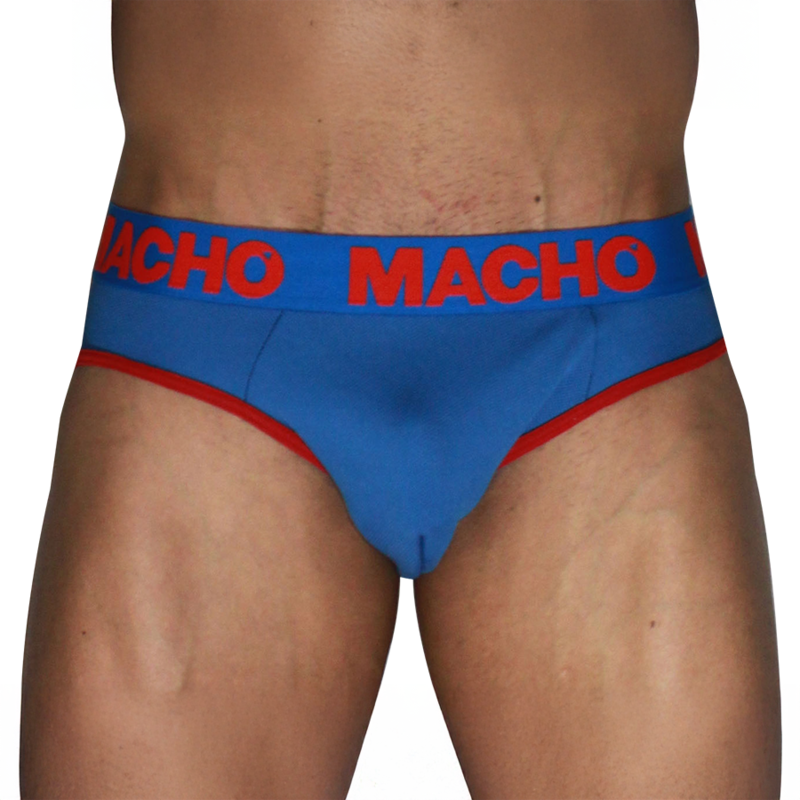 MACHO - MCH005 SLIP CLÁSICO AZULÓN + ROJO L - Imagen 2