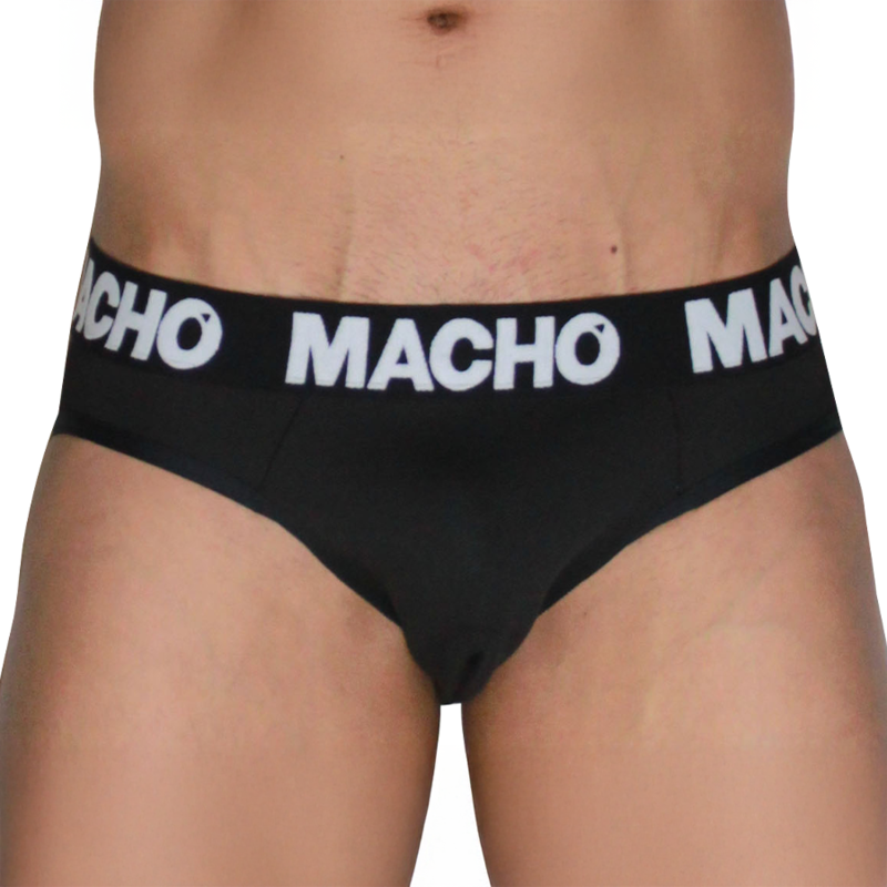 MACHO - MCH007 SLIP CLÁSICO NEGRO + NEGRO XL - Imagen 2