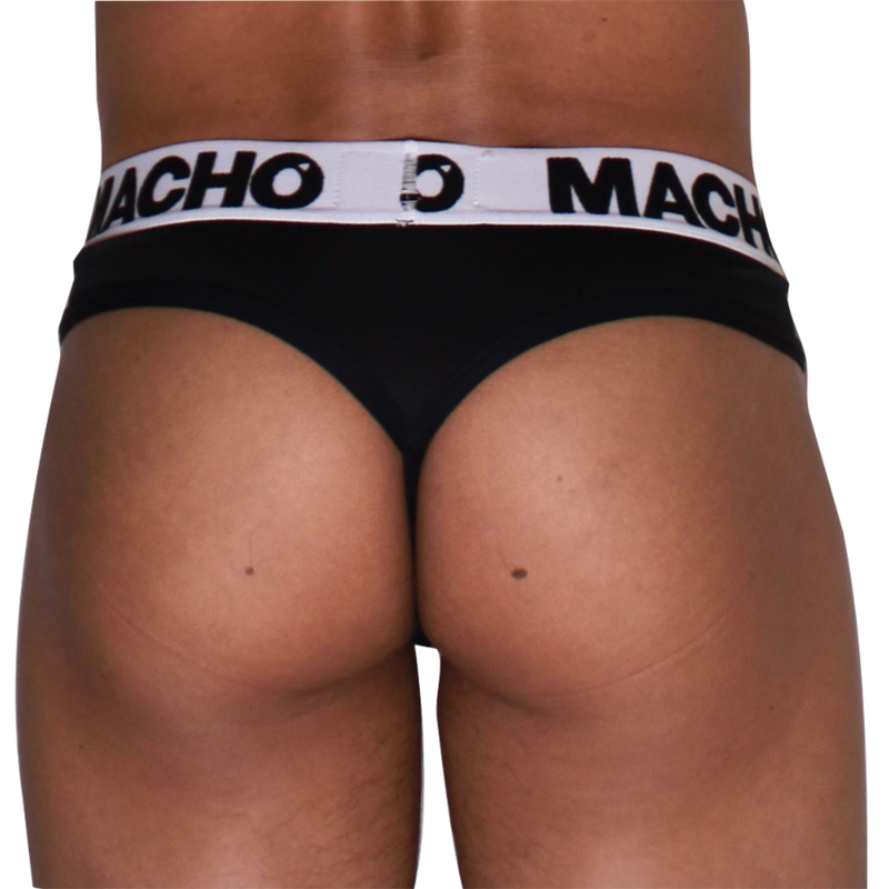 MACHO - MTG002 TANGA NEGRO/NEGRO M - Imagen 3