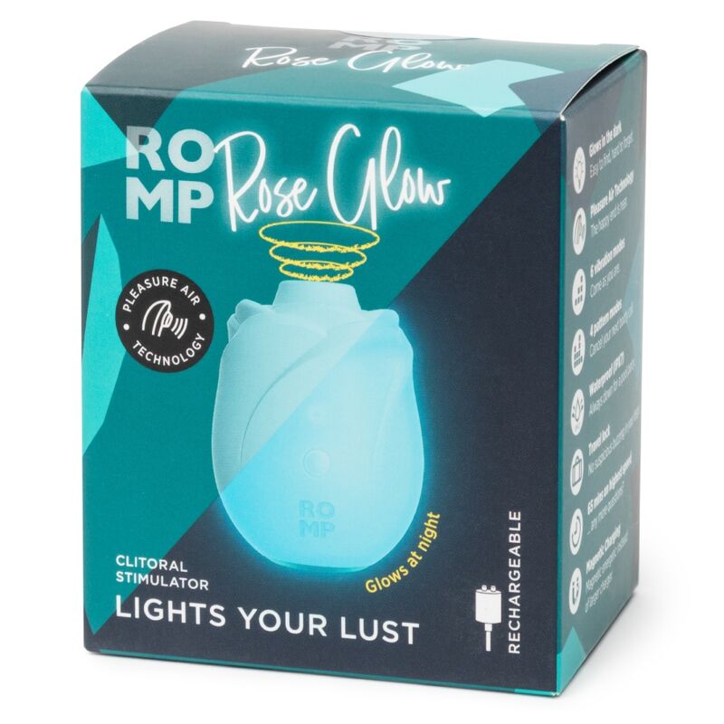 ROMP - ROSE GLOW SUCCIONADOR DE CLÍTORIS BRILLANTE EN LA OSCURIDAD - Imagen 9