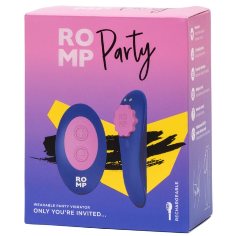 ROMP - PARTY PANTIE MAGNÉTICO VIBRADOR SILICONA CONTROL REMOTO - Imagen 8