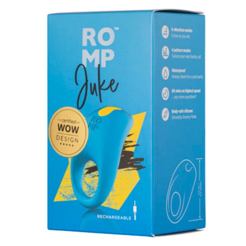 ROMP - JUKE ANILLO DE SILICONA PARA PENE CON VIBRADOR DE ESTIMULACIÓN DE CLÍTORIS - Imagen 11