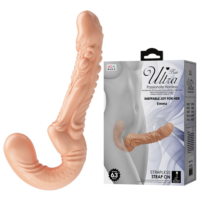 BAILE - EMMA STRAP-ON DOBLE PENETRACIÓN TEXTURIZADO NATURAL - Imagen 8