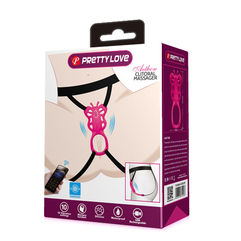 PRETTY LOVE - BUTTERFLY MASAJEADOR TANGA APP CONTROL ROSA - Imagen 15
