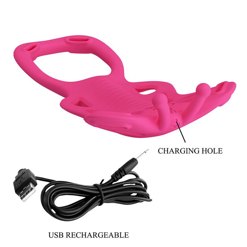 PRETTY LOVE - BUTTERFLY MASAJEADOR TANGA APP CONTROL ROSA - Imagen 7