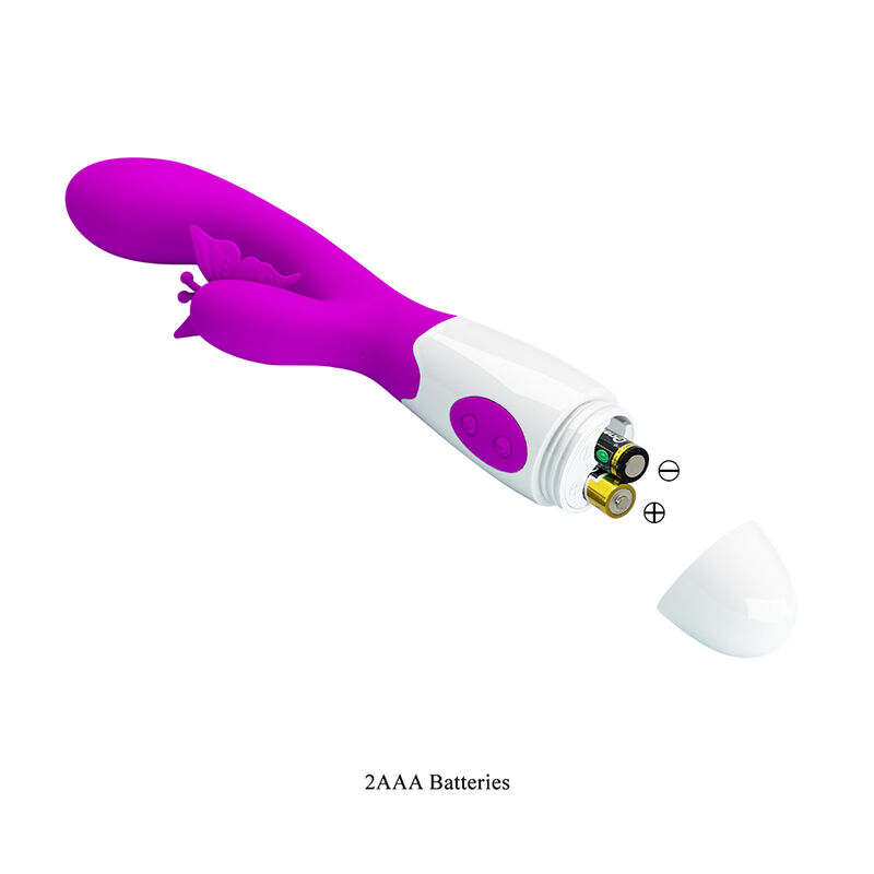 PRETTY LOVE - BUTTERFLY KISS VIBRADOR RABBIT 30 FUNCIONES MORADO - Imagen 2