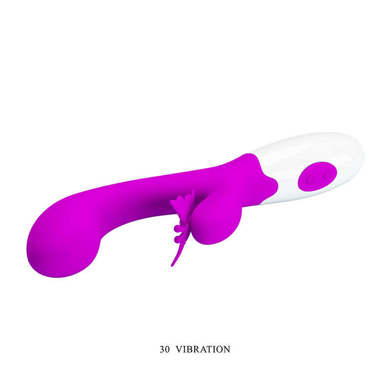 PRETTY LOVE - BUTTERFLY KISS VIBRADOR RABBIT 30 FUNCIONES MORADO - Imagen 3