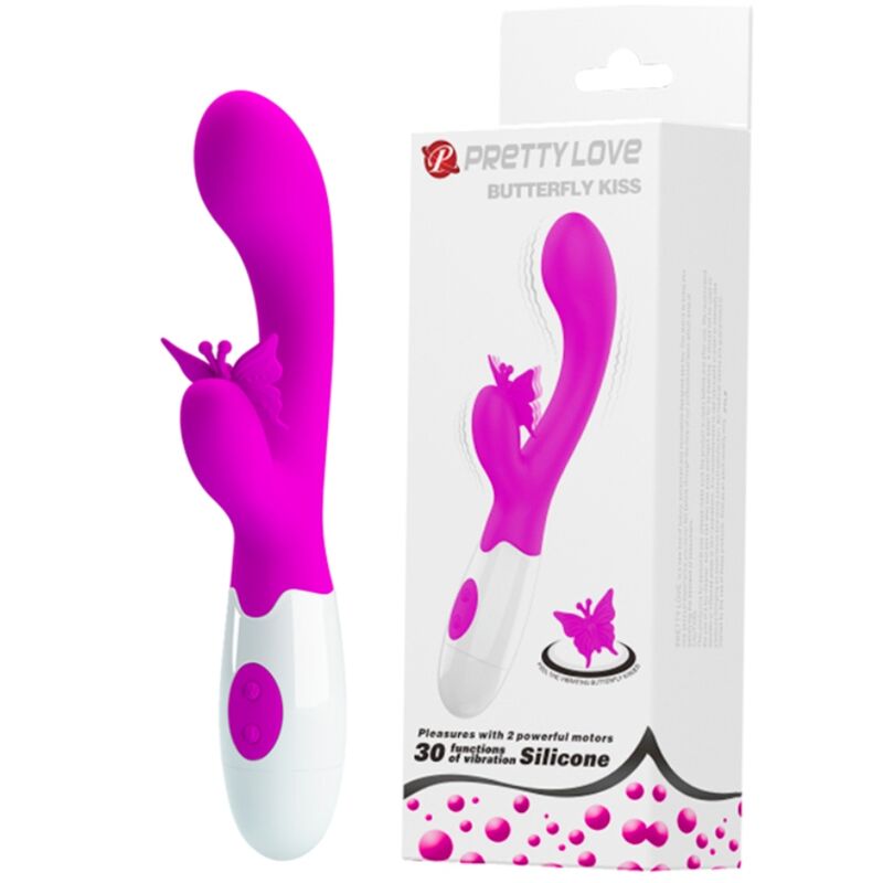 PRETTY LOVE - BUTTERFLY KISS VIBRADOR RABBIT 30 FUNCIONES MORADO - Imagen 10