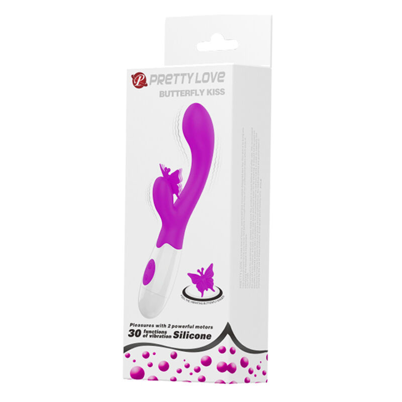 PRETTY LOVE - BUTTERFLY KISS VIBRADOR RABBIT 30 FUNCIONES MORADO - Imagen 7