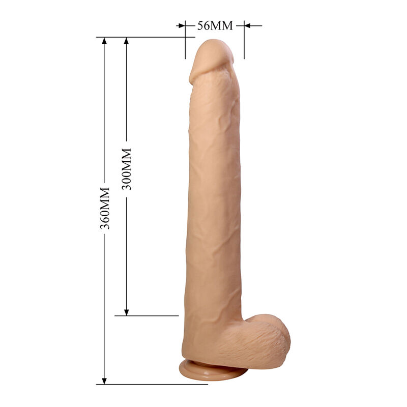 PRETTY LOVE - DANY DILDO REALÍSTICO FLEXIBLE CON VENTOSA 36 CM -Ø- 5,6 CM - Imagen 7