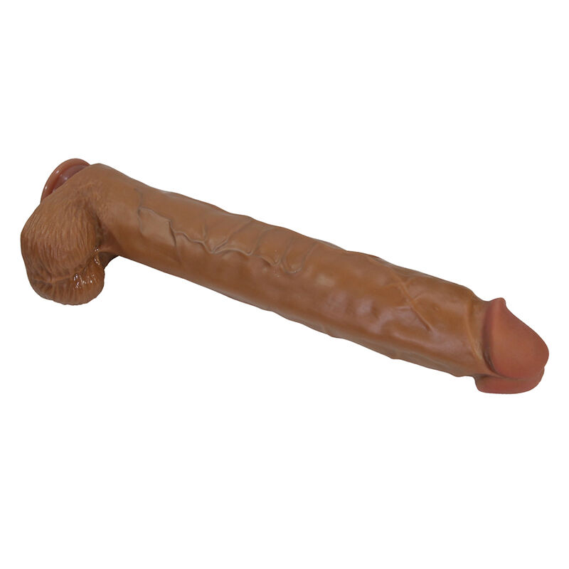 PRETTY LOVE - PAT DILDO REALÍSTICO FLEXIBLE CON VENTOSA 40 CM -Ø- 6 CM MARRÓN - Imagen 3