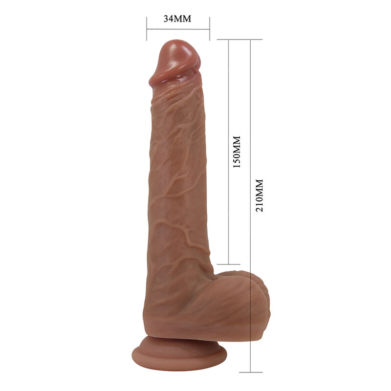 PRETTY LOVE - JONATHAN VIBRADOR REALÍSTICO CON EMPUJE MARRÓN CONTROL REMOTO - Imagen 3