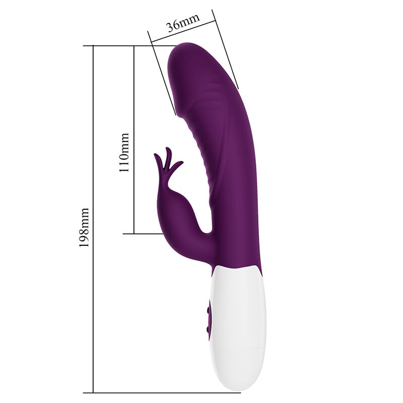 PRETTY LOVE - ROGUE MUSE VIBRADOR RABBIT 30 FUNCIONES MORADO - Imagen 4