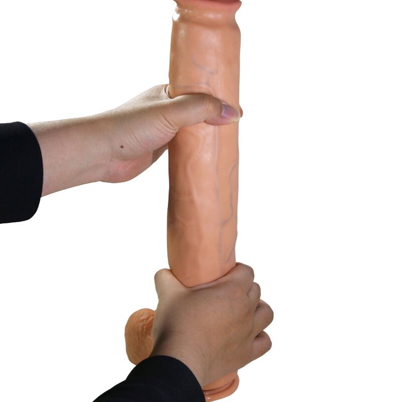 PRETTY LOVE - RAEL DILDO REALÍSTICO FLEXIBLE CON VENTOSA 40 CM -Ø- 6 CM MARRÓN - Imagen 4
