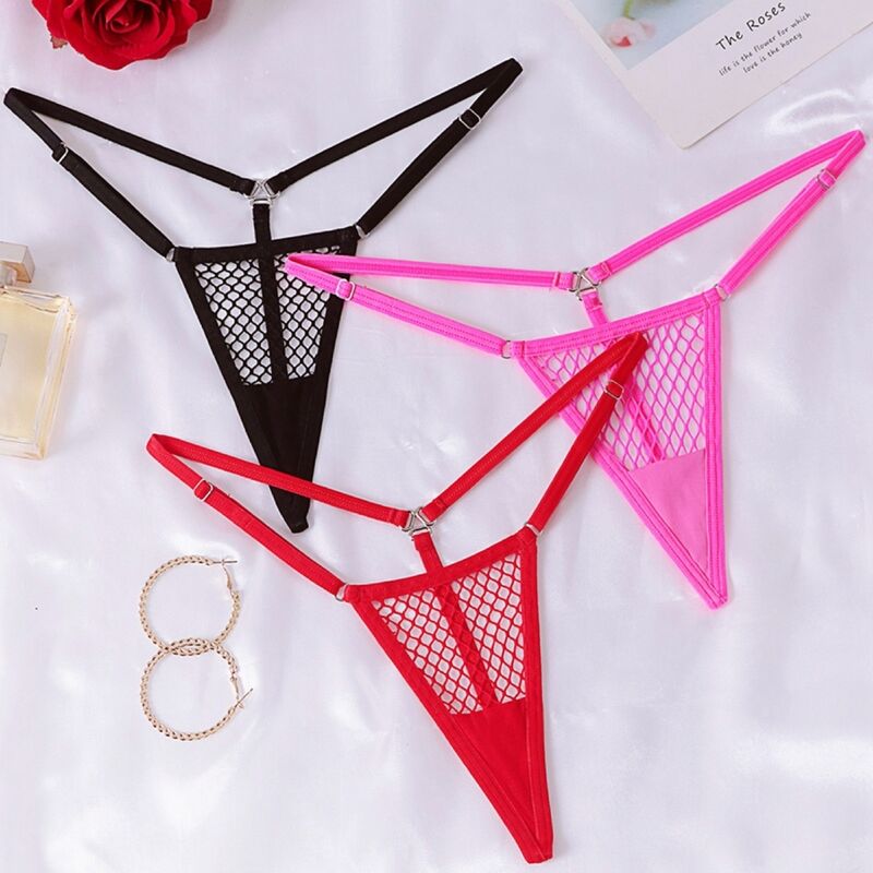 CHILIROSE - CR 4856 MICRO TANGA REJILLA ROJO L/XL - Imagen 3