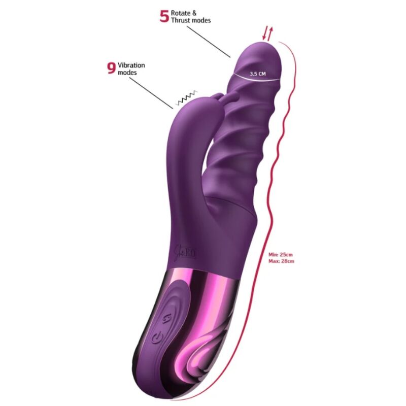 SHE.E.O - VIBRADOR RABBIT SWIRL MORADO - Imagen 4