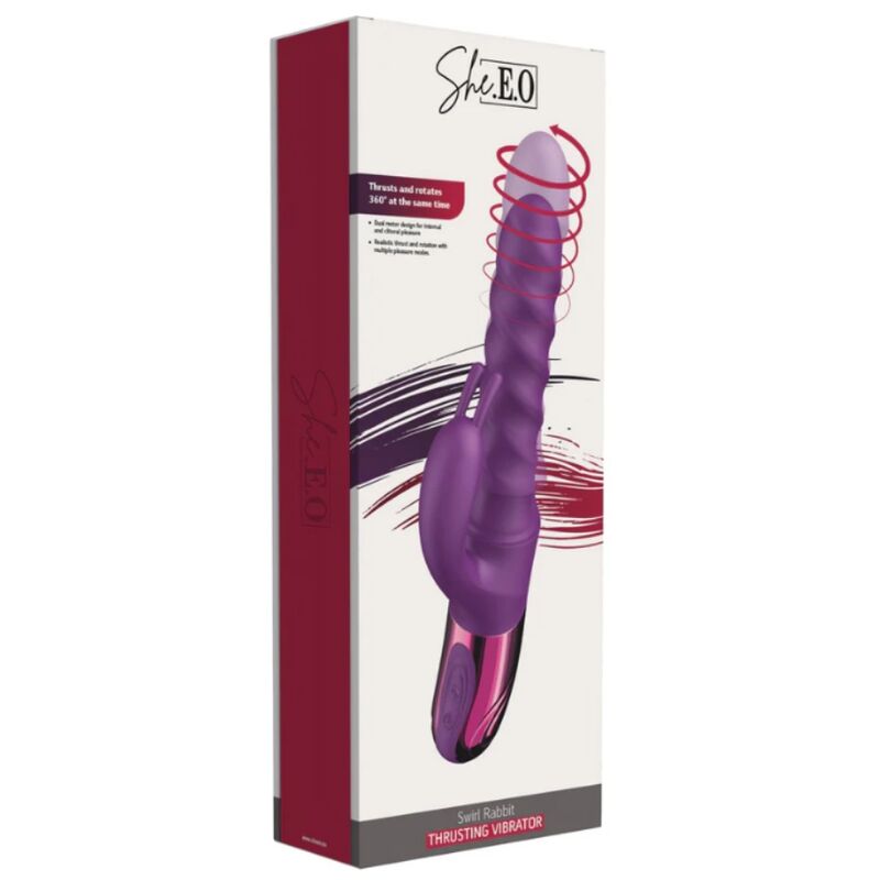SHE.E.O - VIBRADOR RABBIT SWIRL MORADO - Imagen 2