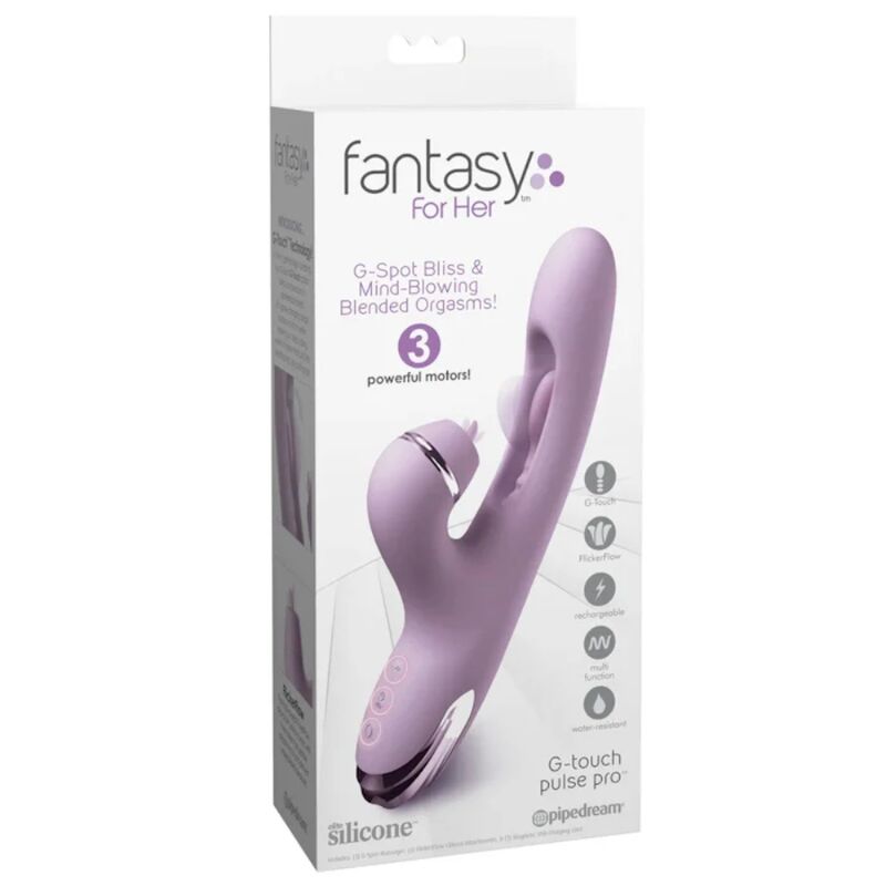 FANTASY FOR HER - G-TOUCH PULSE PRO PURPLE VIBRADOR RABBIT PARA PUNTO G Y CLÍTORIS - Imagen 2