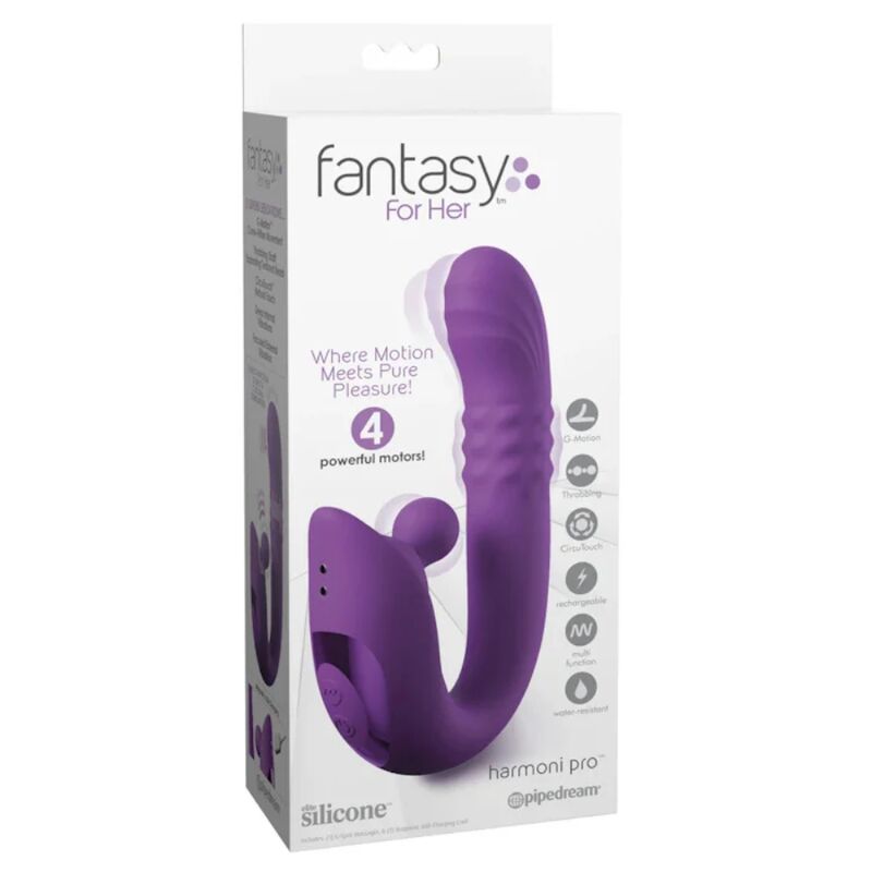 FANTASY FOR HER - HARMONI PRO PURPLE VIBRADOR RABBIT PARA PUNTO G Y CLÍTORIS - Imagen 5