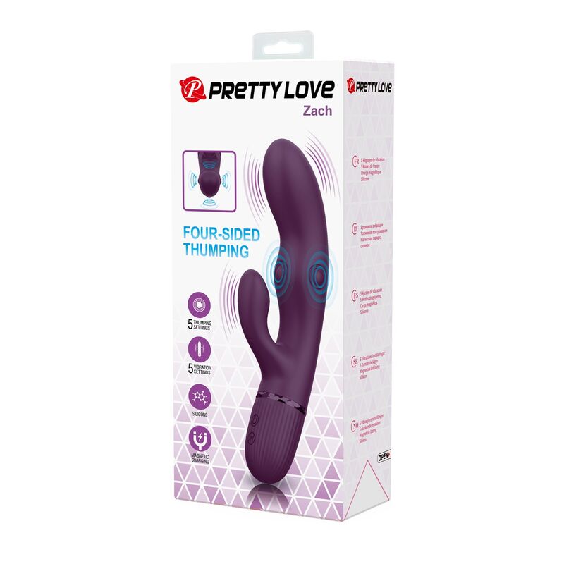 PRETTY LOVE - ZACH VIBRADOR RABBIT RECARGABLE CON EMPUJE 5+5 FUNCIONES - Image 11