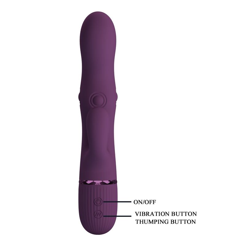PRETTY LOVE - ZACH VIBRADOR RABBIT RECARGABLE CON EMPUJE 5+5 FUNCIONES - Image 3