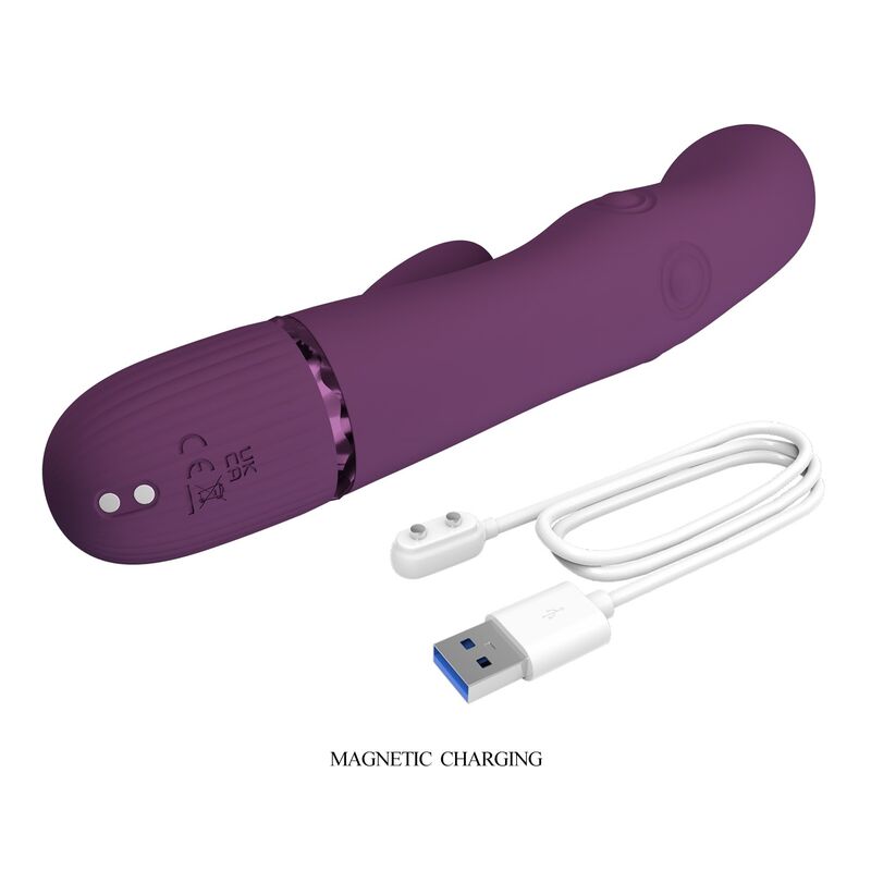 PRETTY LOVE - ZACH VIBRADOR RABBIT RECARGABLE CON EMPUJE 5+5 FUNCIONES - Image 4