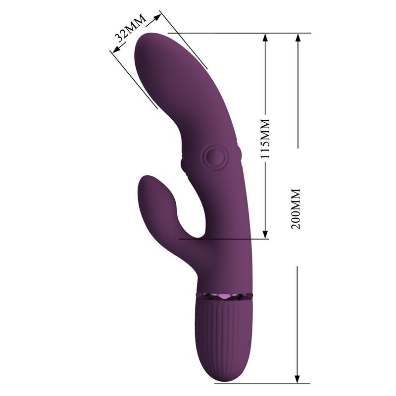 PRETTY LOVE - ZACH VIBRADOR RABBIT RECARGABLE CON EMPUJE 5+5 FUNCIONES - Image 9