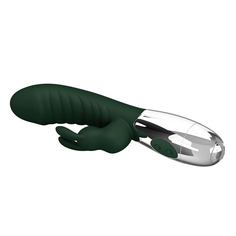 PRETTY LOVE - VIBRADOR RABBIT NAUGHTY BUNNY 30 FUNCIONES RECARGABLE USB VERDE - Imagen 6