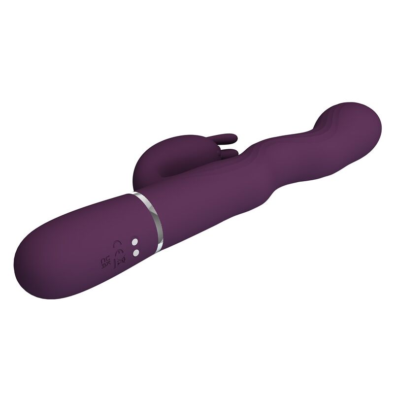 PRETTY LOVE - VIBRADOR RABBIT LOURSEN CON MOVIMIENTO OSCILANTE Y 7 VIBRACIONES RECARGABLE USB MORADO – Bild 6