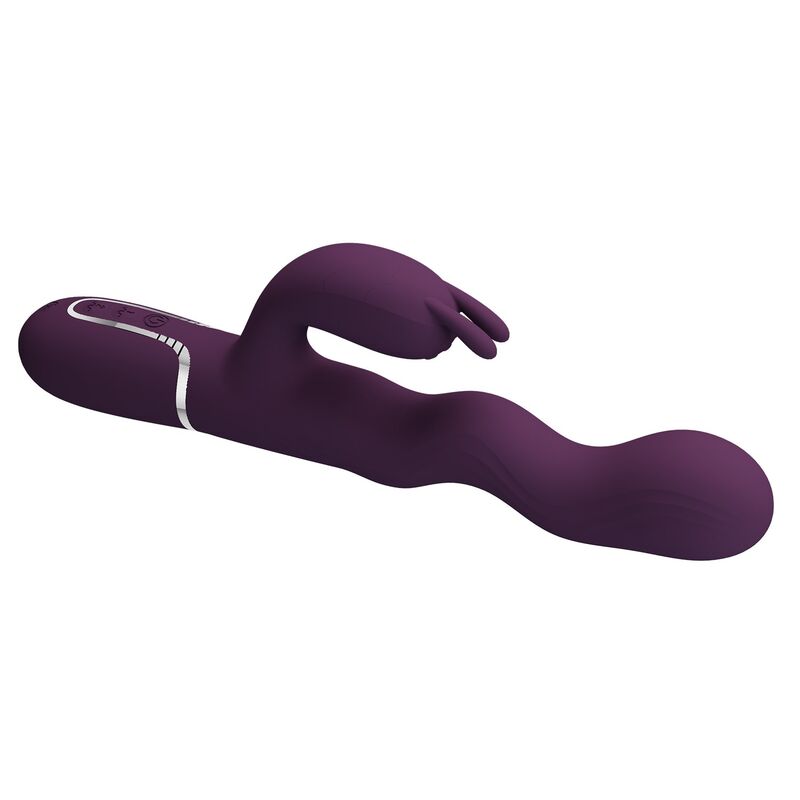 PRETTY LOVE - VIBRADOR RABBIT LOURSEN CON MOVIMIENTO OSCILANTE Y 7 VIBRACIONES RECARGABLE USB MORADO – Bild 7