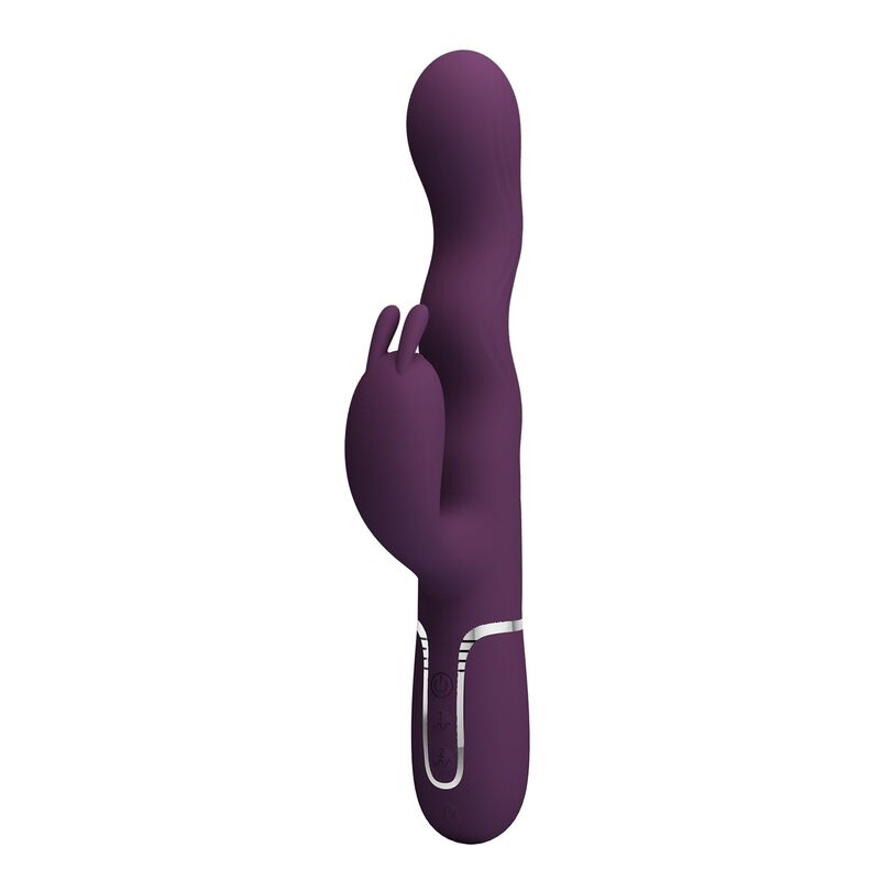 PRETTY LOVE - VIBRADOR RABBIT LOURSEN CON MOVIMIENTO OSCILANTE Y 7 VIBRACIONES RECARGABLE USB MORADO – Bild 3