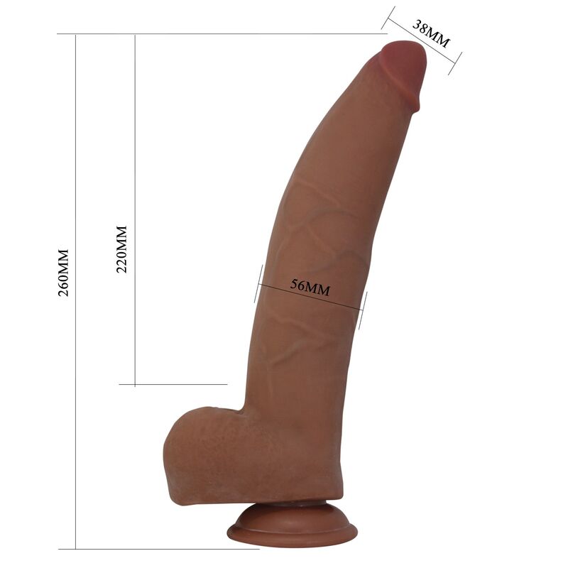 PRETTY LOVE - ULRIC DILDO REALÍSTICO FLEXIBLE 26 CM Ø 5,5 CM TPE MARRÓN - Image 6