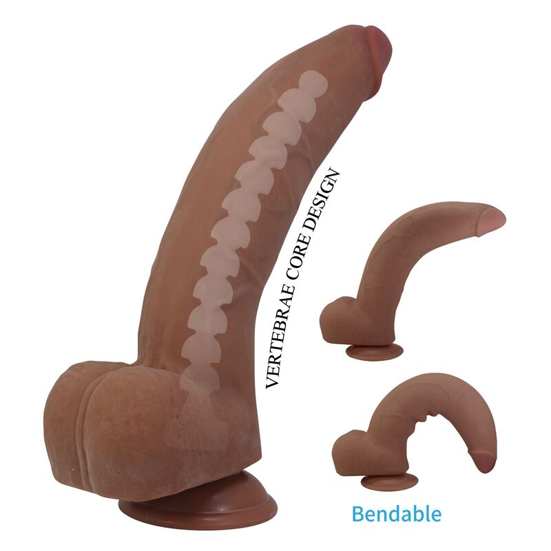 PRETTY LOVE - ULRIC DILDO REALÍSTICO FLEXIBLE 26 CM Ø 5,5 CM TPE MARRÓN - Image 2
